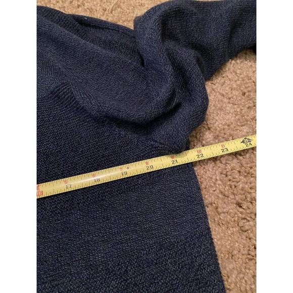 Smartwool Sweater Mens Large Blue Wool Blend Quarter Zip Long Sleeve Outdoor - Picture 7 of 8